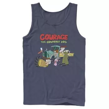 Мужская майка с логотипом Courage The Cowardly Dog Scene Licensed Character
