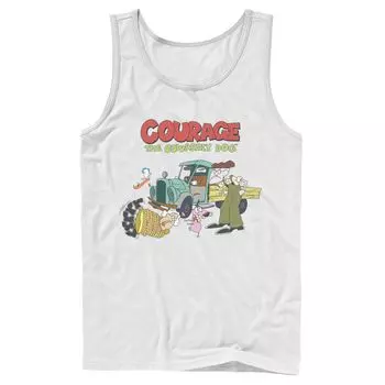 Мужская майка с логотипом Courage The Cowardly Dog Scene Licensed Character