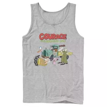 Мужская майка с логотипом Courage The Cowardly Dog Scene Licensed Character