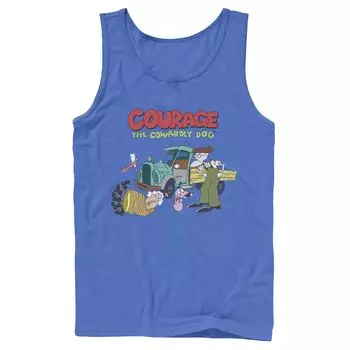 Мужская майка с логотипом Courage The Cowardly Dog Scene Licensed Character