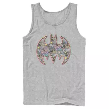 Мужская майка с логотипом DC Comics и Бэтменом в неоновом стиле комиксов