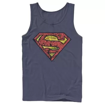 Мужская майка с логотипом DC Comics Superman Comic на груди Licensed Character, темно-синий