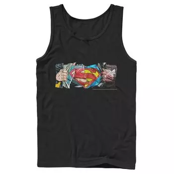 Мужская майка с логотипом DC Comics Superman Paper Chest Licensed Character