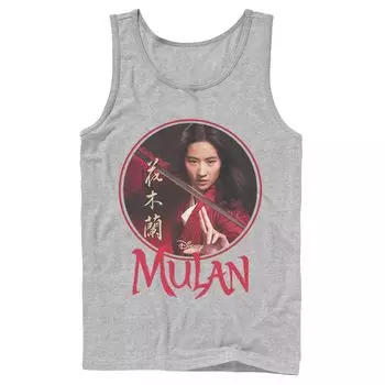 Мужская майка с логотипом Disney Mulan Live Action Mulan Circle Portrait Licensed Character
