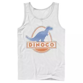 Мужская майка с логотипом Disney Pixar Cars Iconic DINOCO Gas Station Licensed Character
