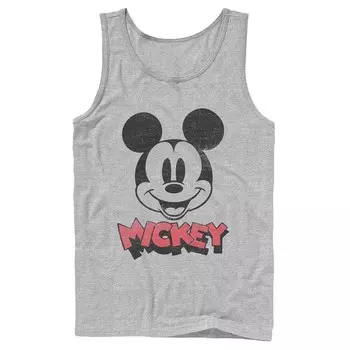 Мужская майка с логотипом Disney's Mickey Mouse Licensed Character, цвет Athletic Heather