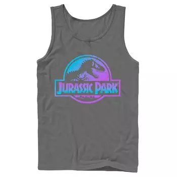 Мужская майка с логотипом Fossil синего и фиолетового цвета с парком Юрского периода Licensed Character