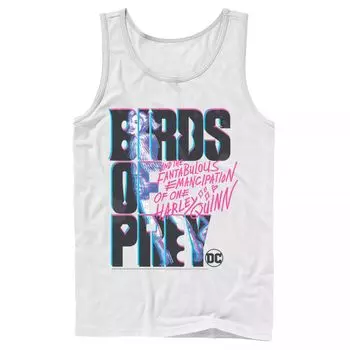 Мужская майка с логотипом Harley Quinn и портретом «Хищные птицы» DC Comics