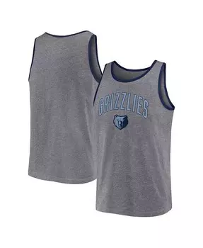 Мужская майка с логотипом Heather Grey Memphis Grizzlies Primary Fanatics, серый