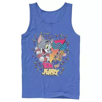 Мужская майка с логотипом и портретом Tom And Jerry 90-х годов Licensed Character