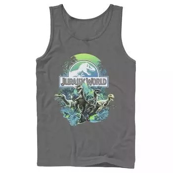 Мужская майка с логотипом Jurassic World Velociraptor Collage