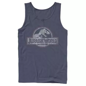 Мужская майка с логотипом Jurassic World Worn Out в оттенках серого Licensed Character