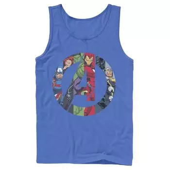 Мужская майка с логотипом Marvel Avengers, групповая съемка в стиле комиксов Licensed Character