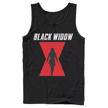 Мужская майка с логотипом Marvel Black Widow и силуэтом Licensed Character