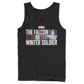 Мужская майка с логотипом Marvel Falcon And The Winter Soldier Shield Licensed Character