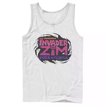 Мужская майка с логотипом Nickelodeon Invader Zim Enter Florpus и графическим рисунком Licensed Character