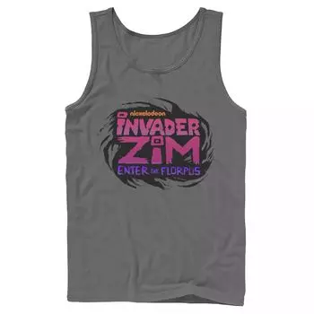 Мужская майка с логотипом Nickelodeon Invader Zim Enter Florpus и графическим рисунком Licensed Character