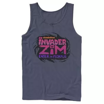 Мужская майка с логотипом Nickelodeon Invader Zim Enter Florpus и графическим рисунком Licensed Character