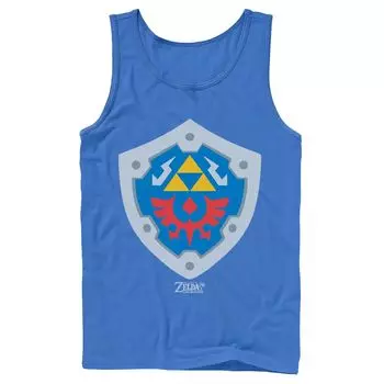 Мужская майка с логотипом Nintendo Legend Of Zelda Links Awakening Hylian Shield Licensed Character