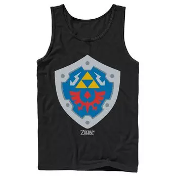 Мужская майка с логотипом Nintendo Legend Of Zelda Links Awakening Hylian Shield Licensed Character