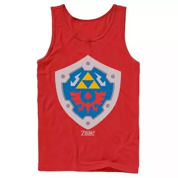Мужская майка с логотипом Nintendo Legend Of Zelda Links Awakening Hylian Shield Licensed Character