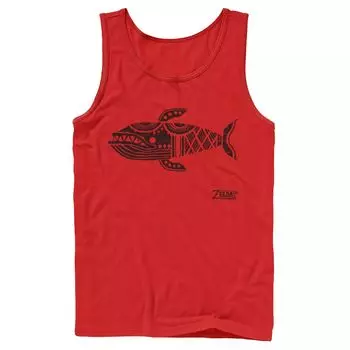Мужская майка с логотипом Nintendo Legend Of Zelda Links Awakening Whale Glyph и портретом Licensed Character