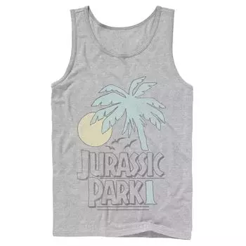 Мужская майка с логотипом «Парк Юрского периода» Palm Tree Sunset Licensed Character