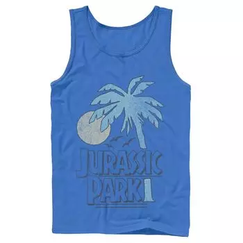 Мужская майка с логотипом «Парк Юрского периода» Palm Tree Sunset Licensed Character