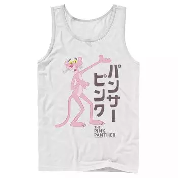 Мужская майка с логотипом Pink Panther Kanji Portrait Licensed Character