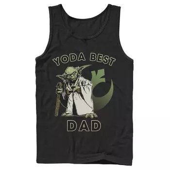 Мужская майка с логотипом Star Wars Yoda Best Dad Rebel Licensed Character