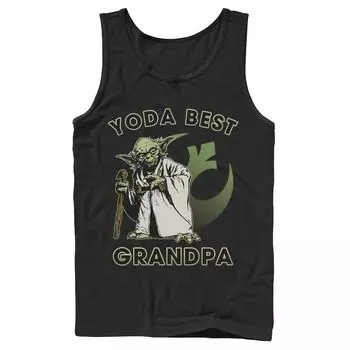 Мужская майка с логотипом Star Wars Yoda Best Grandpa Rebel Licensed Character