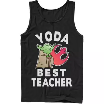 Мужская майка с логотипом Star Wars Yoda Best Teacher Rebel Licensed Character
