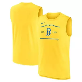 Мужская майка с мышцами золотого цвета Boston Red Sox City Connect Nike