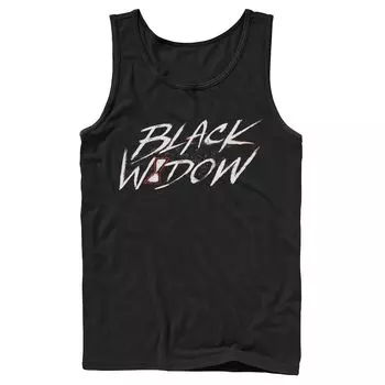 Мужская майка с надписью Marvel Black Widow Paint Splatter Licensed Character
