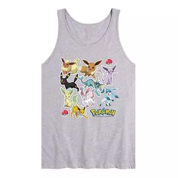 Мужская майка с наклейками Pokemon Eevelution Licensed Character