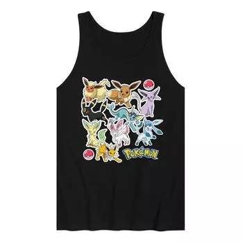 Мужская майка с наклейками Pokemon Eevelution Licensed Character