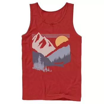 Мужская майка с наклоном Sun And Mountains Licensed Character, красный