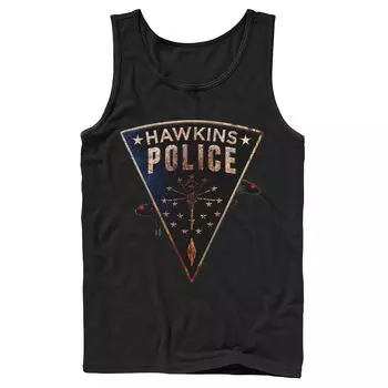 Мужская майка с нашивкой Netflix Stranger Things Hawkins Police Rats Licensed Character
