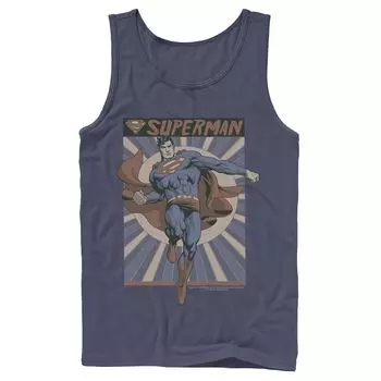 Мужская майка с плакатом в стиле DC Comics и Суперменом в стиле поп-арт
