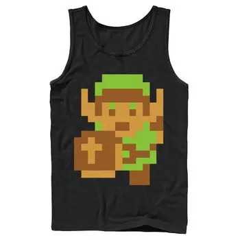 Мужская майка с портретным рисунком Nintendo Legend Of Zelda Pixelated Link Licensed Character