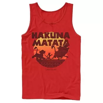Мужская майка с портретом Хакуна Мата Disney's The Lion King Licensed Character, красный