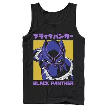 Мужская майка с портретом кандзи Marvel Black Panther Licensed Character