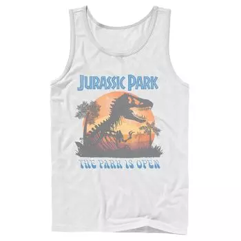 Мужская майка с портретом «Парк Юрского периода T Rex Sunset» Licensed Character