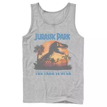 Мужская майка с портретом «Парк Юрского периода T Rex Sunset» Licensed Character