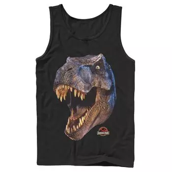 Мужская майка с принтом «Парк Юрского периода» T-Rex Head Roar Licensed Character