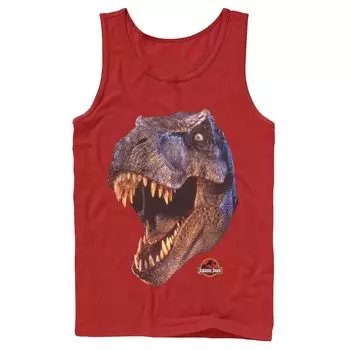 Мужская майка с принтом «Парк Юрского периода» T-Rex Head Roar Licensed Character