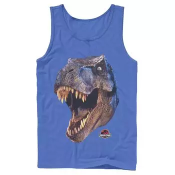Мужская майка с принтом «Парк Юрского периода» T-Rex Head Roar Licensed Character