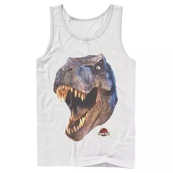 Мужская майка с принтом «Парк Юрского периода» T-Rex Head Roar Licensed Character