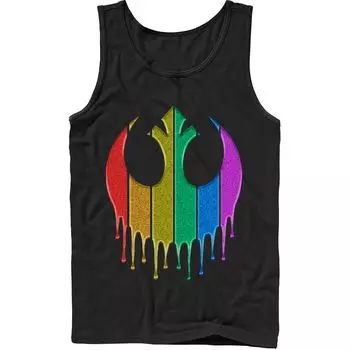 Мужская майка с радужным блестящим логотипом Star Wars Pride Rebel Licensed Character