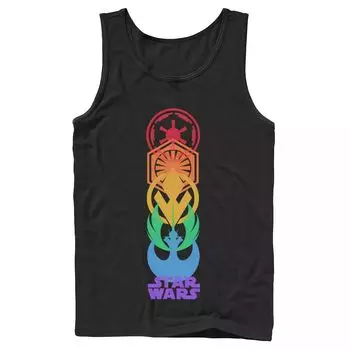 Мужская майка с радужным логотипом Star Wars Pride Licensed Character